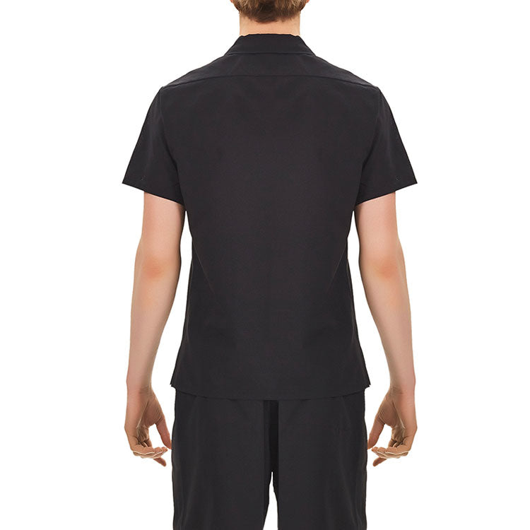 Men's Y-3 Solid Color Casual Short Sleeve Shirt Black FN5705