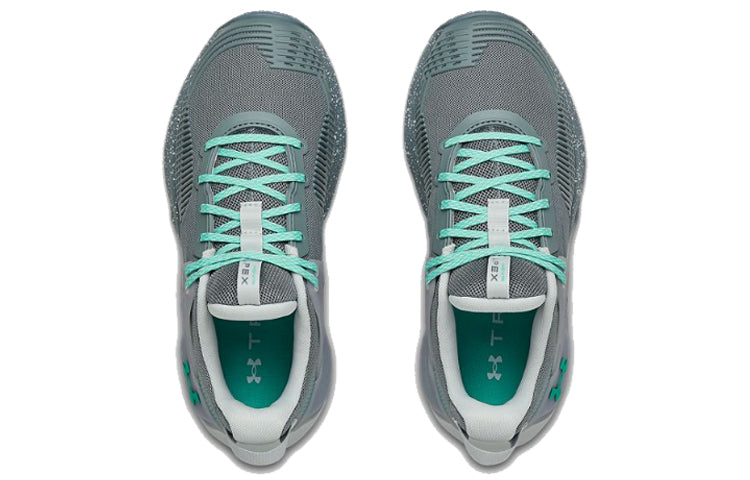 (WMNS) Under Armour Hovr Apex Running Shoes Grey/Green 3022209-300