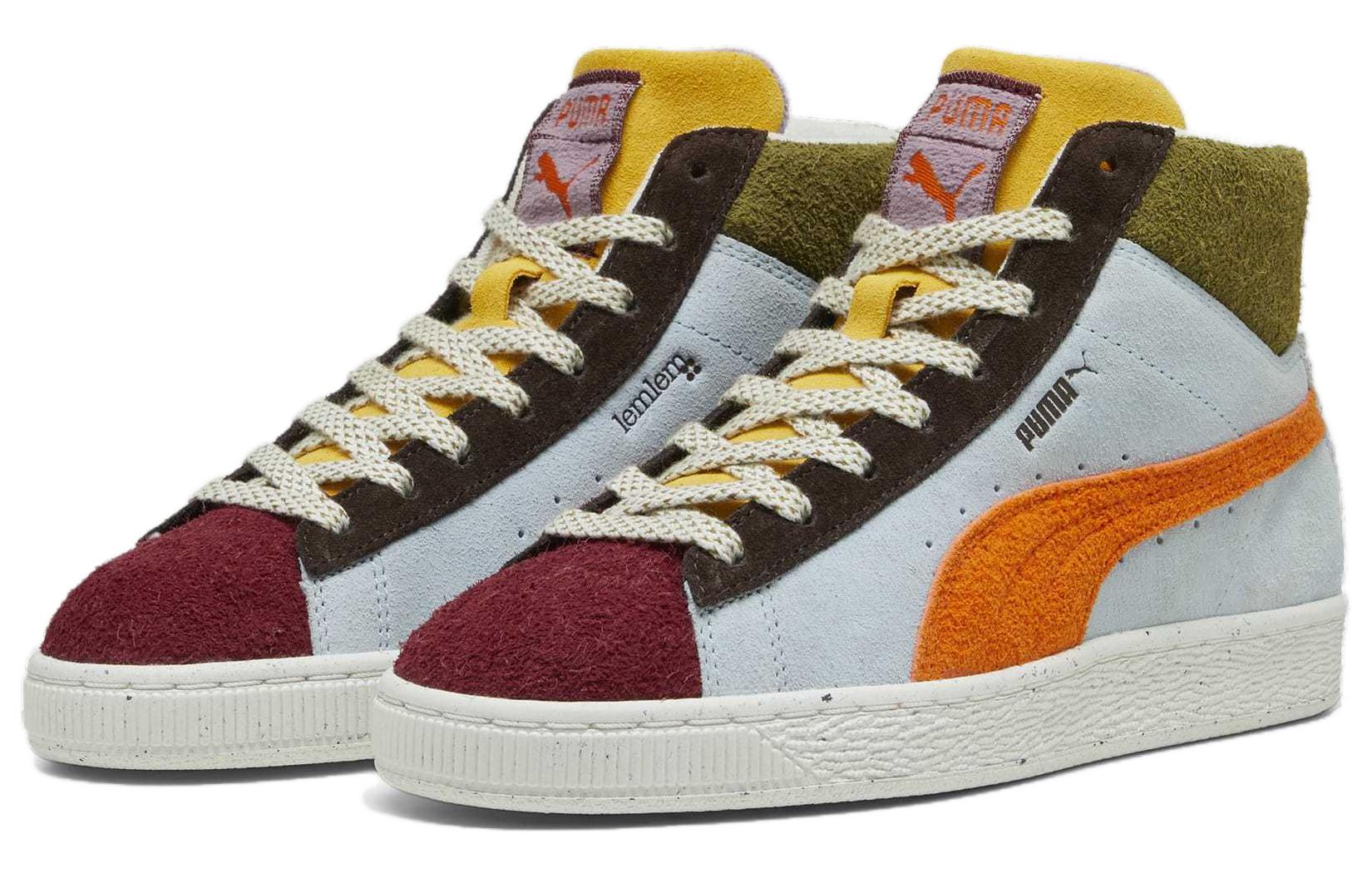 (WMNS) PUMA Lemlem x Suede Mid 'Icy Blue Cayenne Pepper' 396629-01