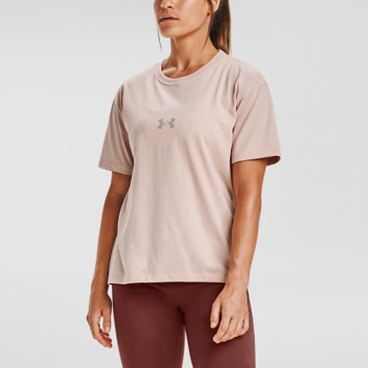 (WMNS) Under Armour Wordmark Graphic Tee 'Nude' 1358657-679