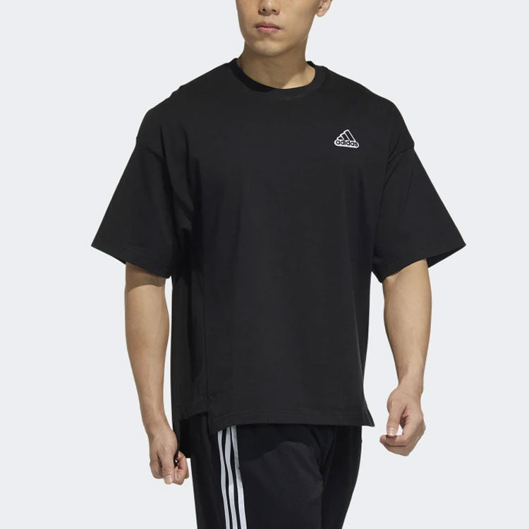 adidas M Badge Tee Sports Round Collar Male Black HA3648