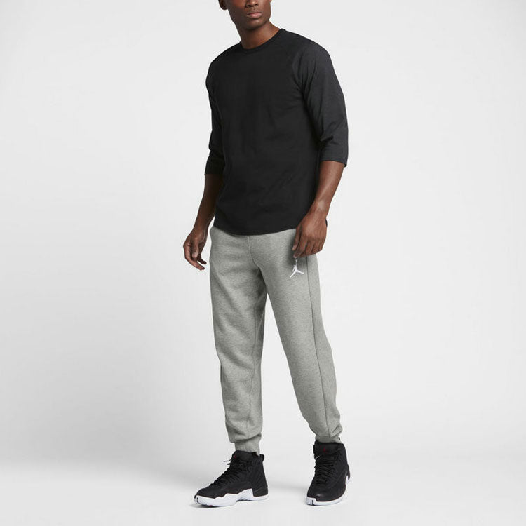 Air Jordan Flight Lite Cuffed Casual Sports Bundle Feet Long Pants Gray 822661-063