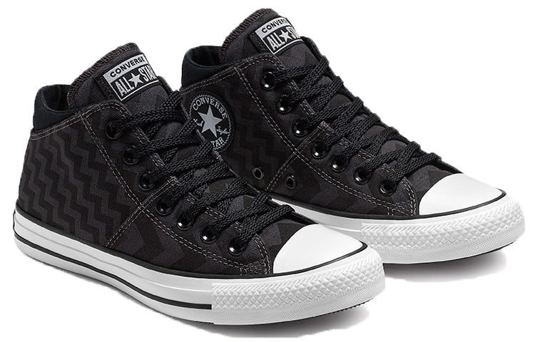 (WMNS) Converse Chuck Taylor All Star GLAM DUNK MADISON MID Canvas Black White 565387C