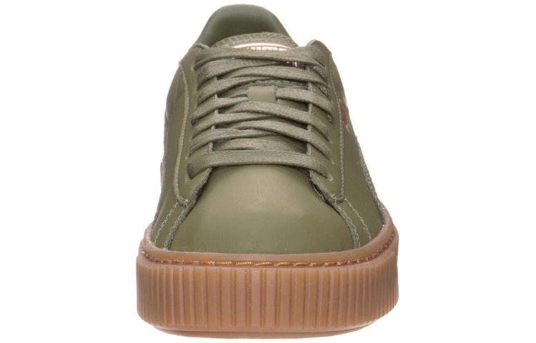 (WMNS) PUMA Basket Patforml Leisure Green 366716-04