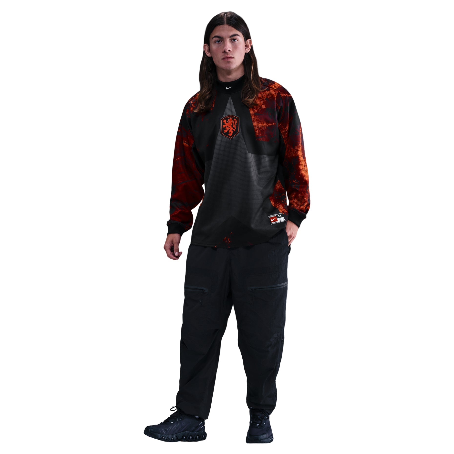 Nike Netherlands Goalkeeper Jersey 'Black Hyper Crimson White' IO0785-010
