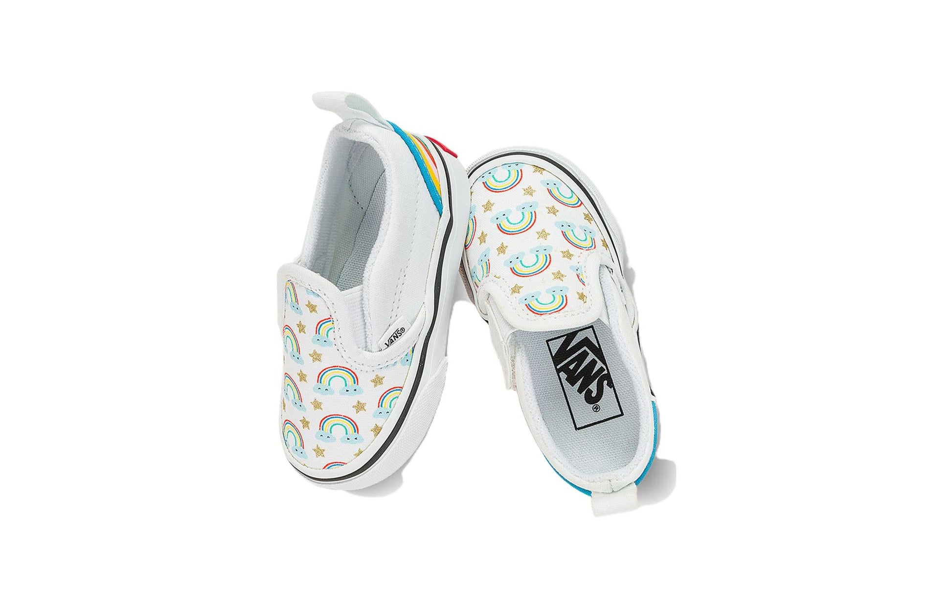 (TD) Vans Slip-On Hook and Loop 'Rad Rainbow' VN0A3488AHP