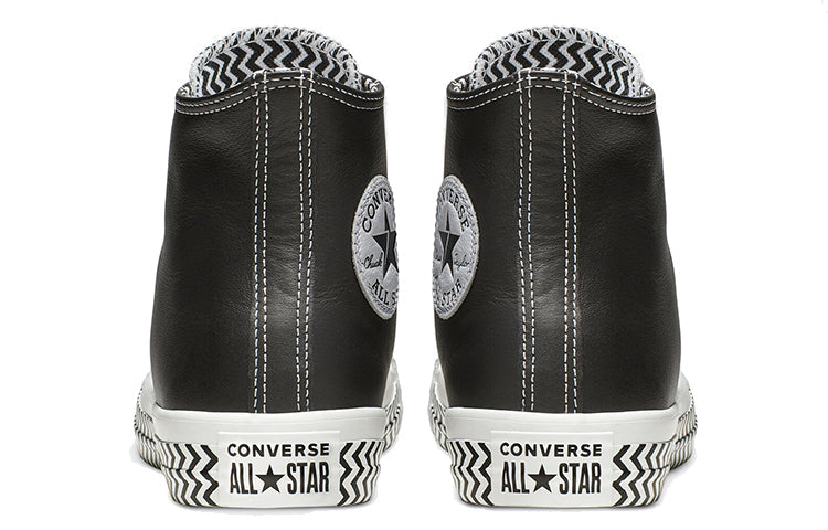 (WMNS) Converse Chuck Taylor All Star Mission-V Leather High Top Black White Wave Pattern Sole 'Black White' 564943C