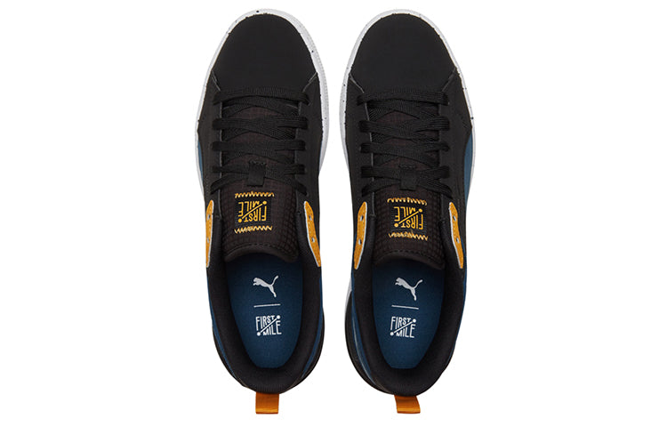 PUMA Unisex Suede Bloc Low-Top Sneakers Blue/Black 381187-01