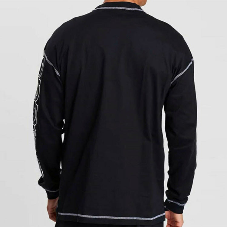 adidas M S2S BL LS TEE Casual Sports Round Neck Pullover Long Sleeves Black DV1003