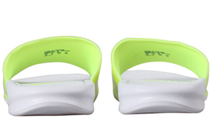 Nike Benassi JDI Print Fluorescence Yellow Slippers Volt-white CI5927-771