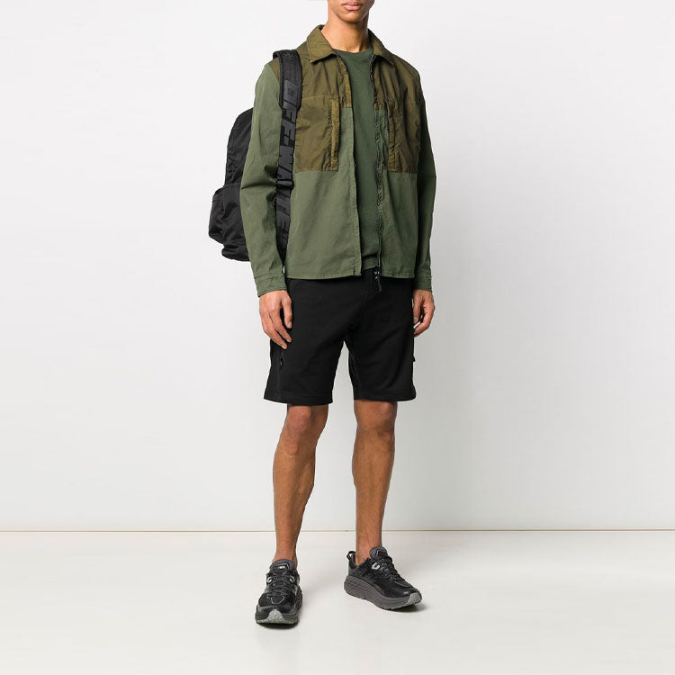 Men's STONE ISLAND Splicing Cargo Jacket Green 721510207-V0058