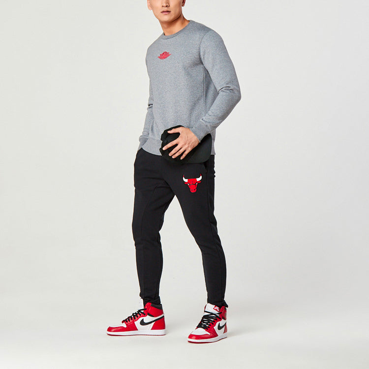 Air Jordan Round Neck Pullover Long Sleeves Gray 883985-091