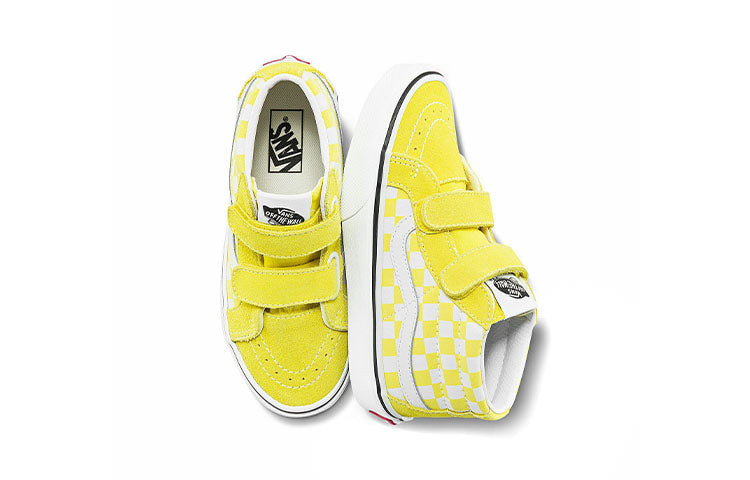 (PS) Vans Sk8-Mid Reissue V 'Yellow White Grid' VN0A38HHABP