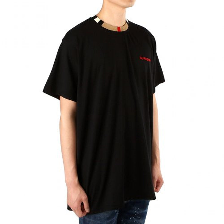 Burberry Detail Collar Short Sleeve Black 8007695-A1189