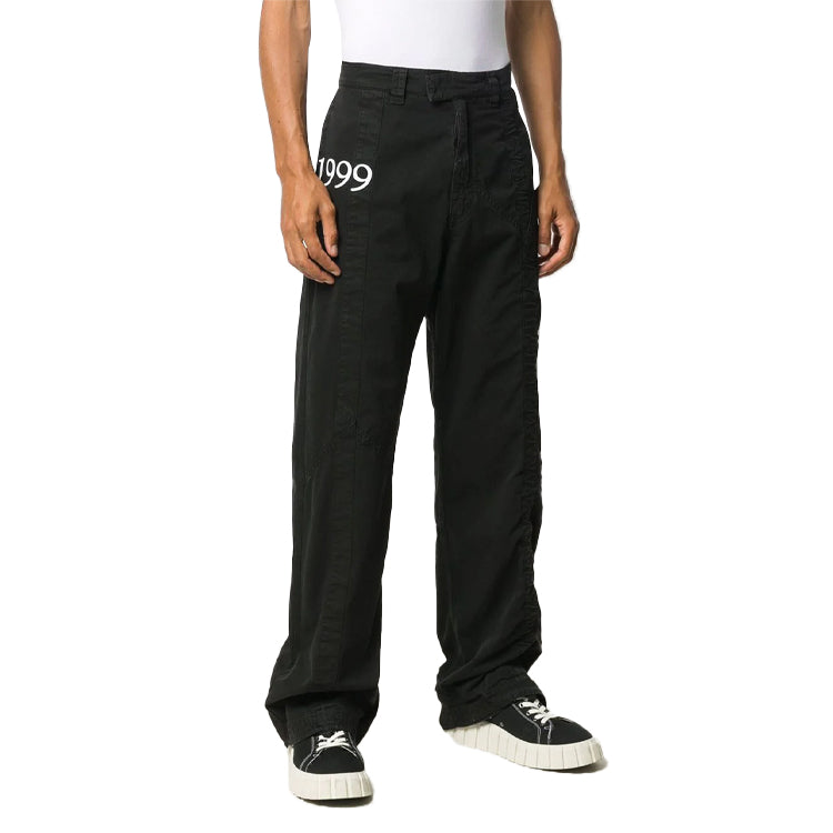 Off-White FW20 Printing Trousers Men Black OMCF016E20FAB0011001