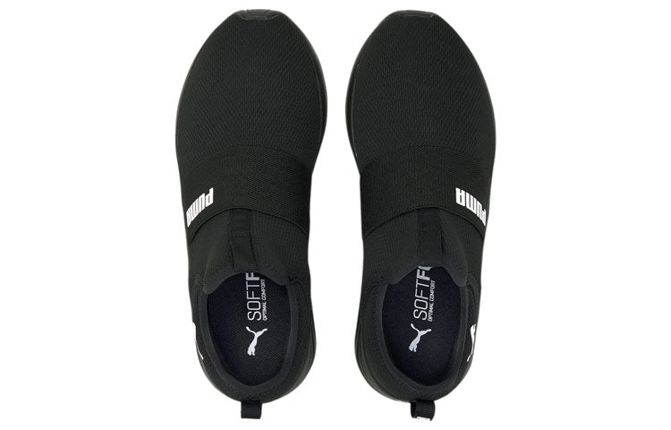 (WMNS) PUMA Softride Sophia Slip-On 'Black White' 195161-01