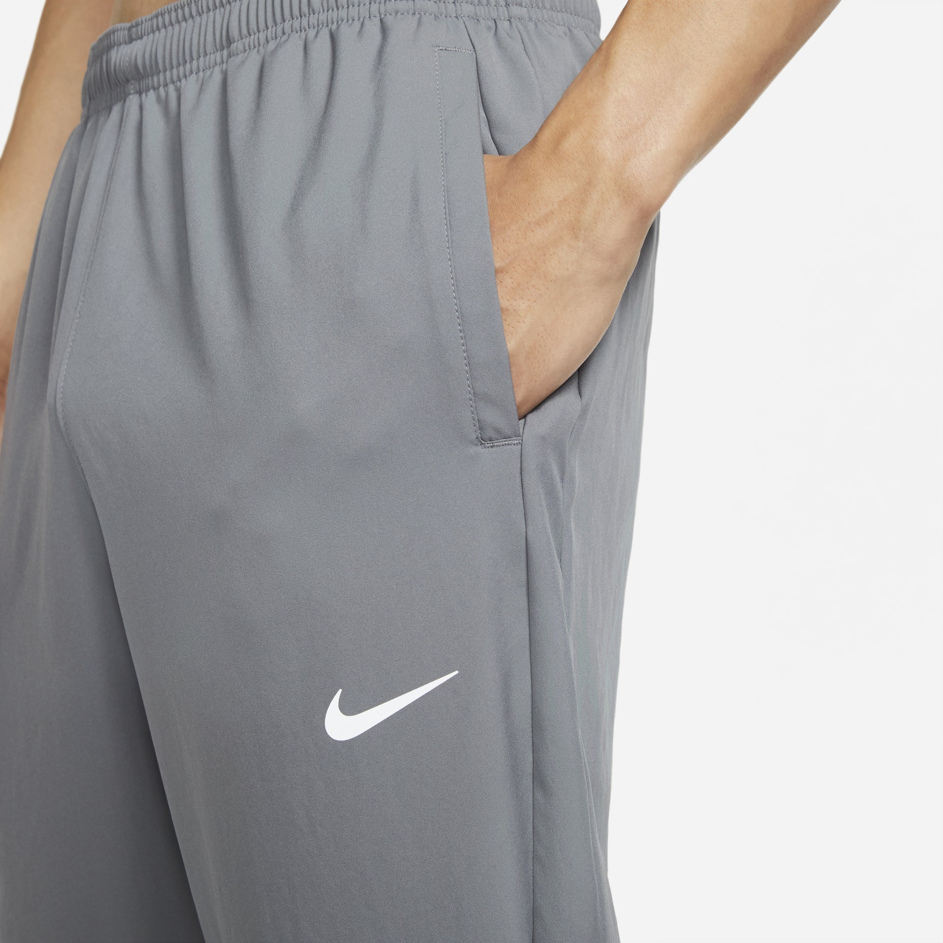 Nike Dri-FIT Challenger logo Sports Woven Running Long Pants Gray DD4895-084