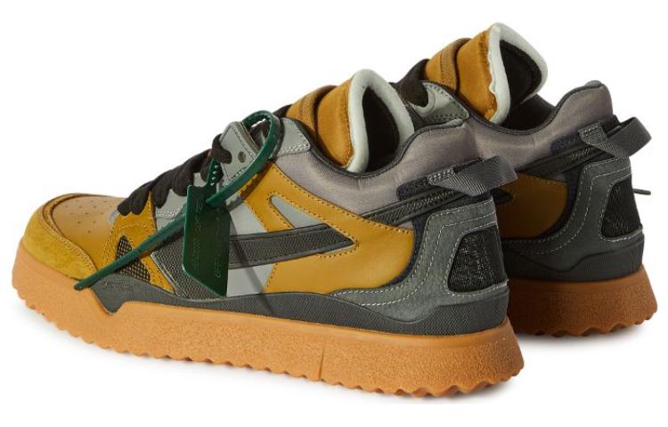 Off-White Sponge Mid-Top Sneakers 'Yellow Grey' OMIA234F23LEA0025610