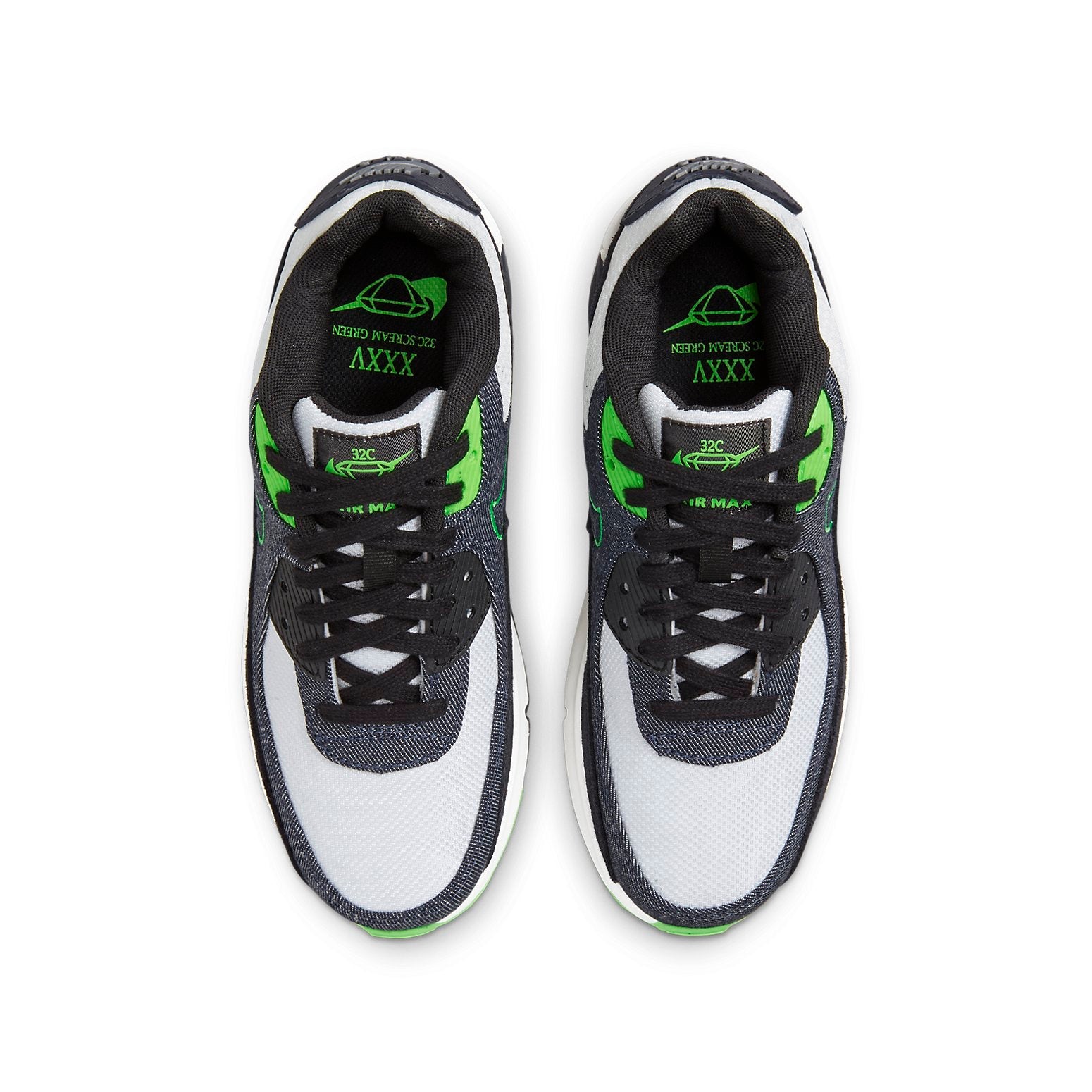 (GS) Nike Air Max 90 Leather SE 'Black Scream Green' DN4376-001