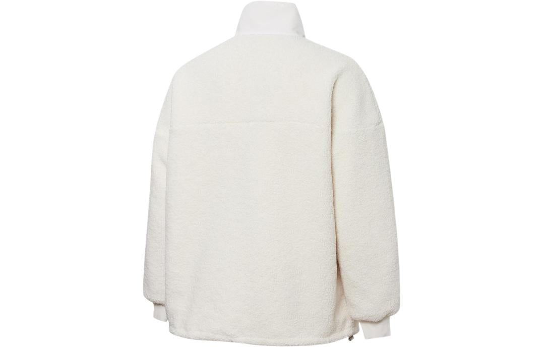 PUMA Mmq lamb's wool Reversible Stand Collar Jacket Couple Style White 534744-65