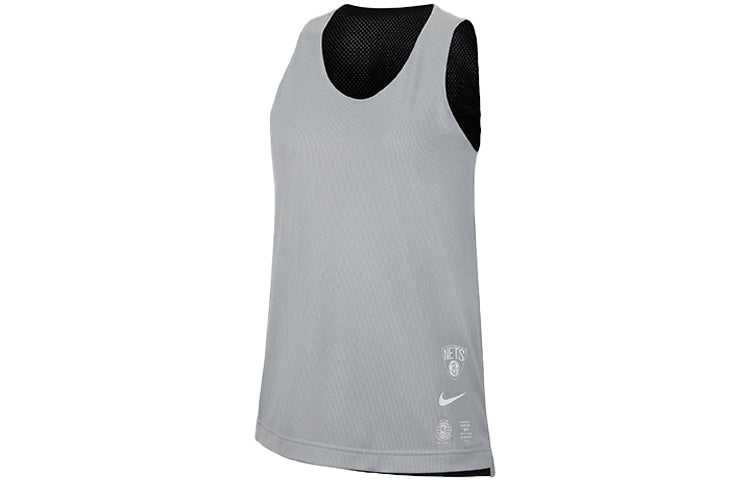 (WMNS) Nike x NBA Brooklyn Nets Reversible Training Jersey 'Black Grey' DA2368-010