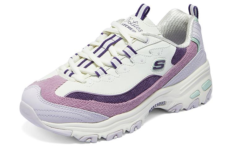 (WMNS) Skechers D'Lites 1.0 Shoes 'White Purple Lilac' 896276-PRMT