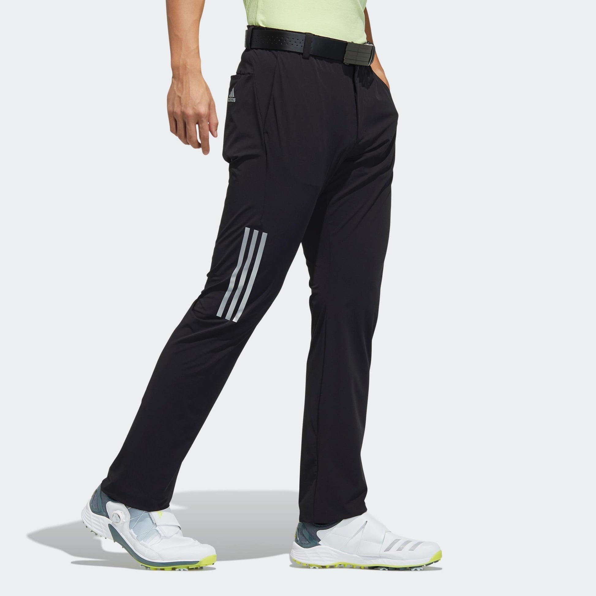adidas Solid Color Stripe Straight Sports Pants Men's Black GM3778