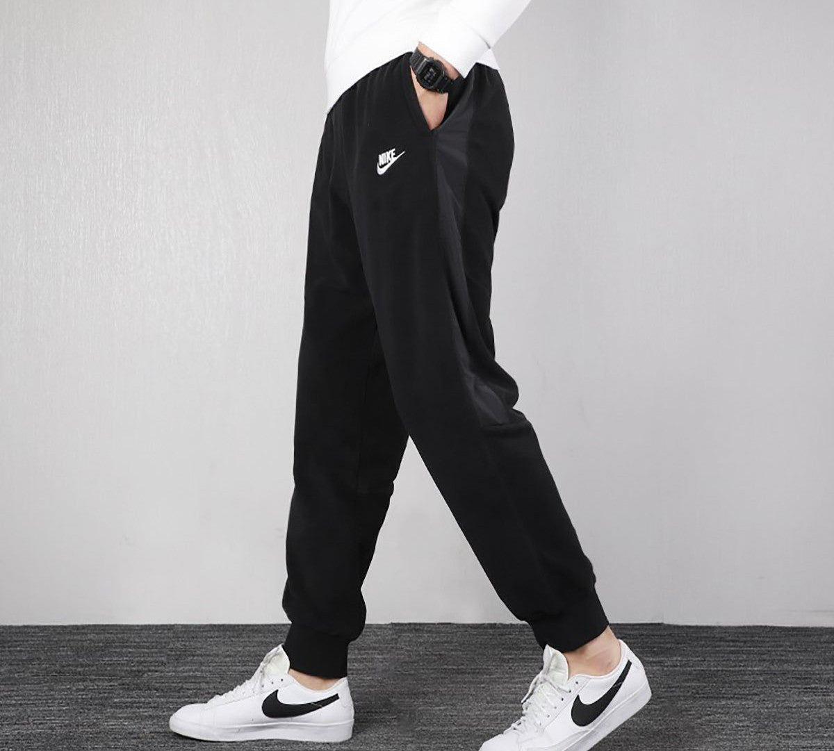 Nike Solid Color Casual Sports Long Pants Black BV3602-010