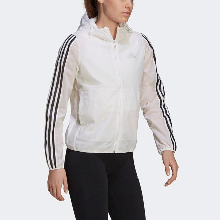 (WMNS) adidas W 3s Wb Sports Training Hooded Woven Jacket White GQ0594