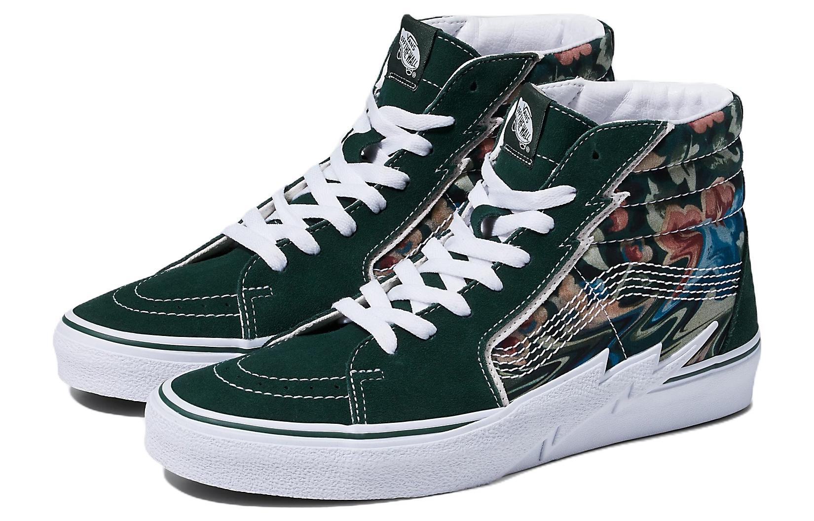 Vans Sk8-Hi High Top Suede Sneakers 'Green Multi' VN0A5JIVYXH