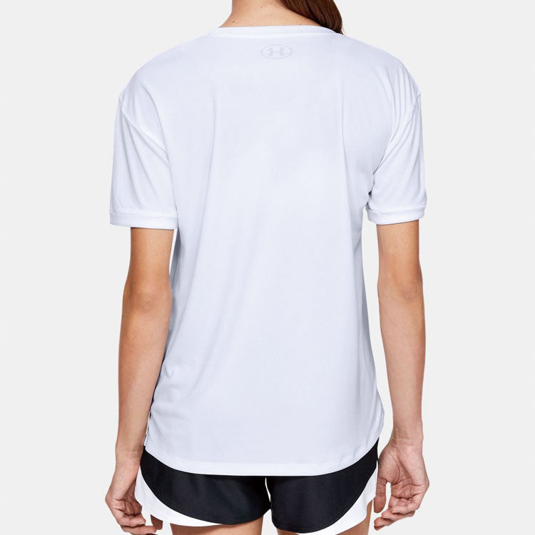 (WMNS) Under Armour Performance Training Sports Short Sleeve White 1351976-100