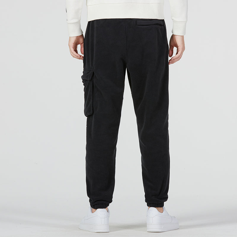 Air Jordan Casual Thicken Fleece Lined Bundle Feet Sports Pants Men's Black DV1568-010