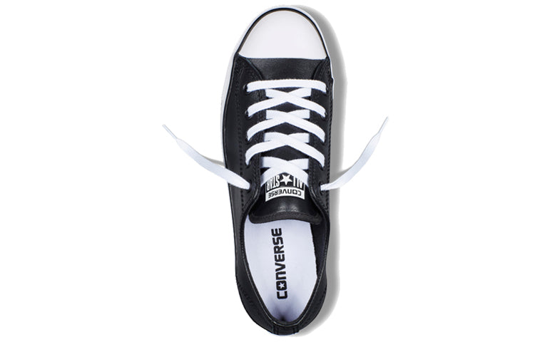 (WMNS) Converse Chuck Taylor All Star Dainty Leather Low Top 'Black White' 537107C