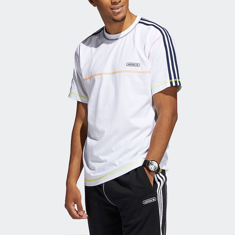 adidas originals Casual Round Neck Pullover Sports Short Sleeve White GN3885