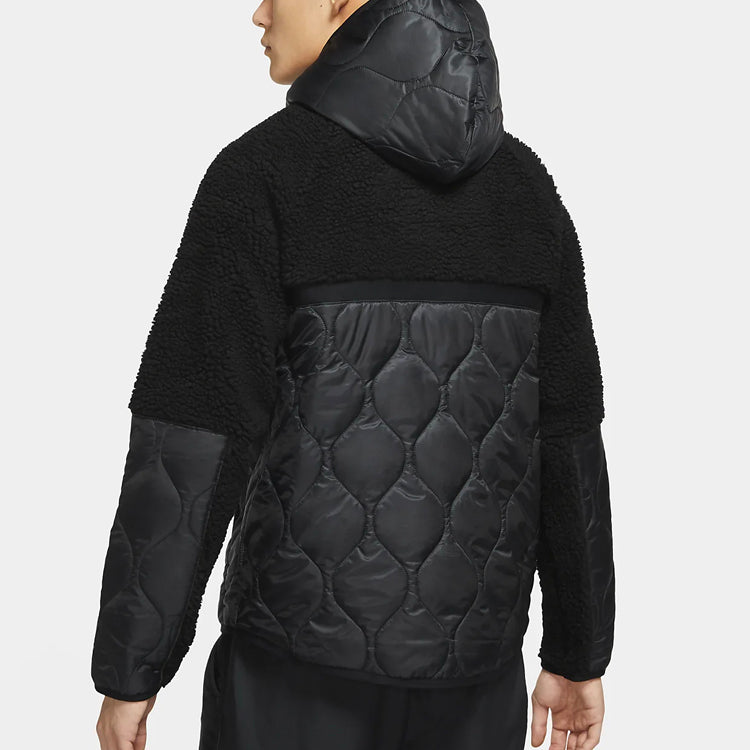 Nike Sportswear Heritage Colorblock Stay Warm hooded Tops Jacket Black CU4447-010