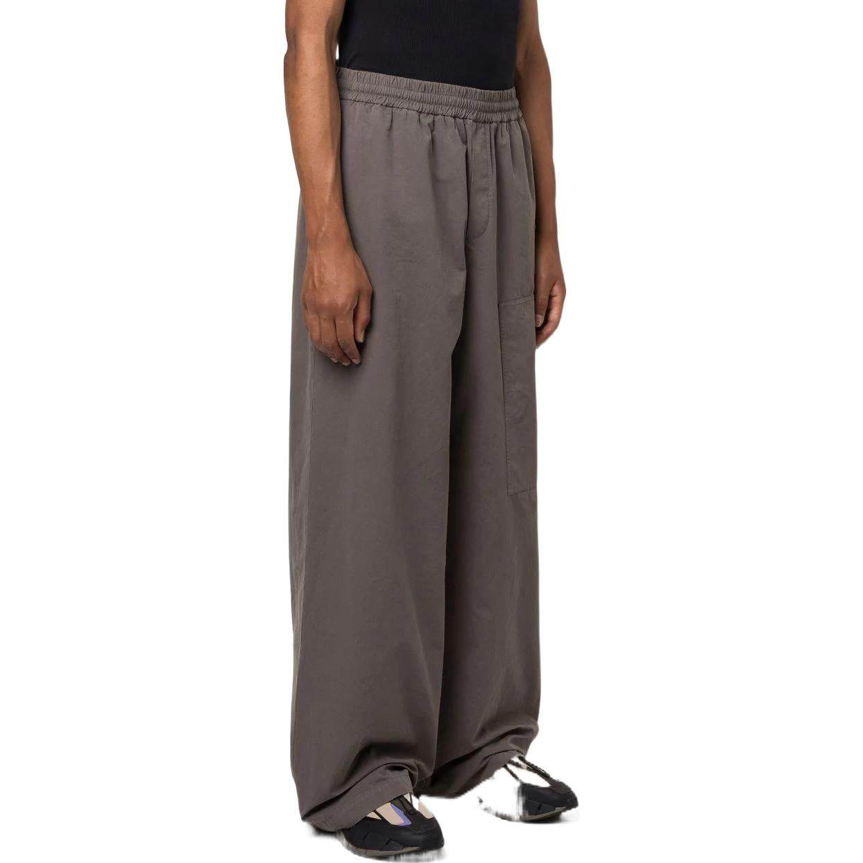 Men's Off-White FW22 Solid Color Logo Embroidered Casual Pants/Trousers Loose Fit Gray OMCA241F22FAB00107070707