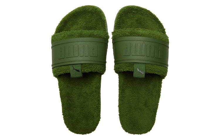 PUMA Leadcat Ylm Slide Winter Slipper Green 384411-03