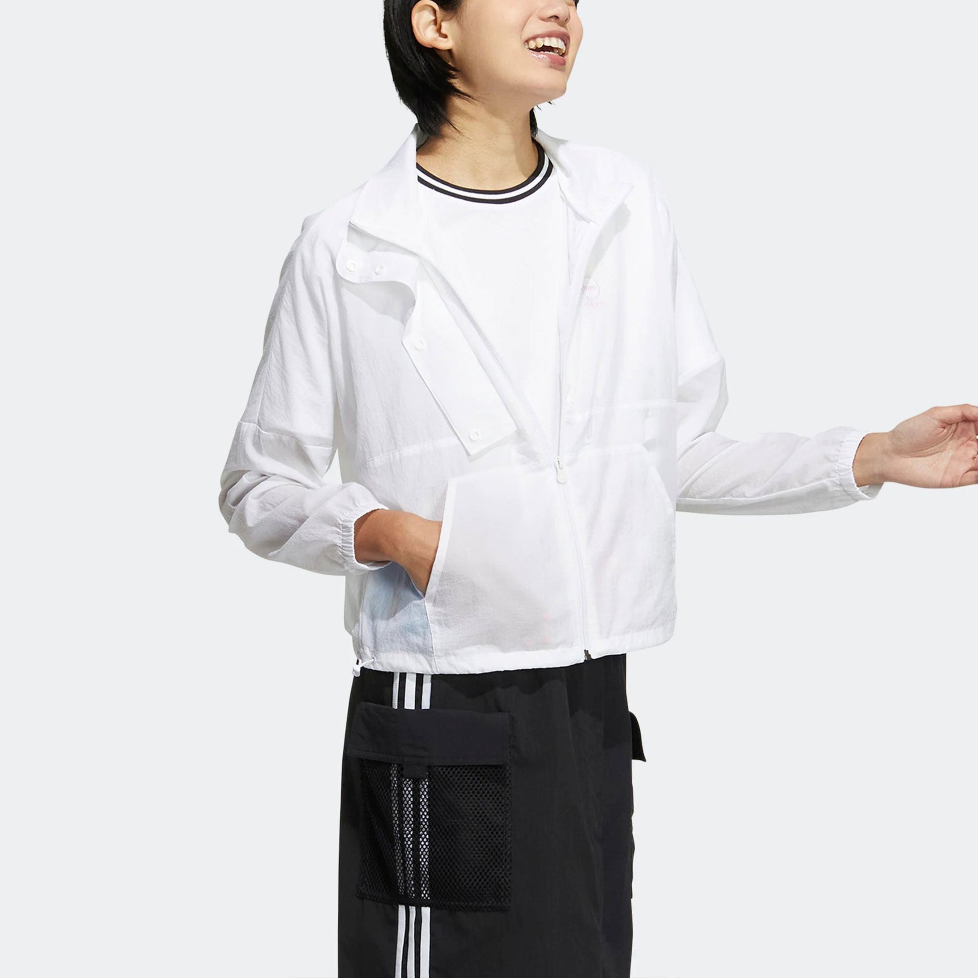 (WMNS) adidas Vibe Windbreaker Jackets 'White' HN2386