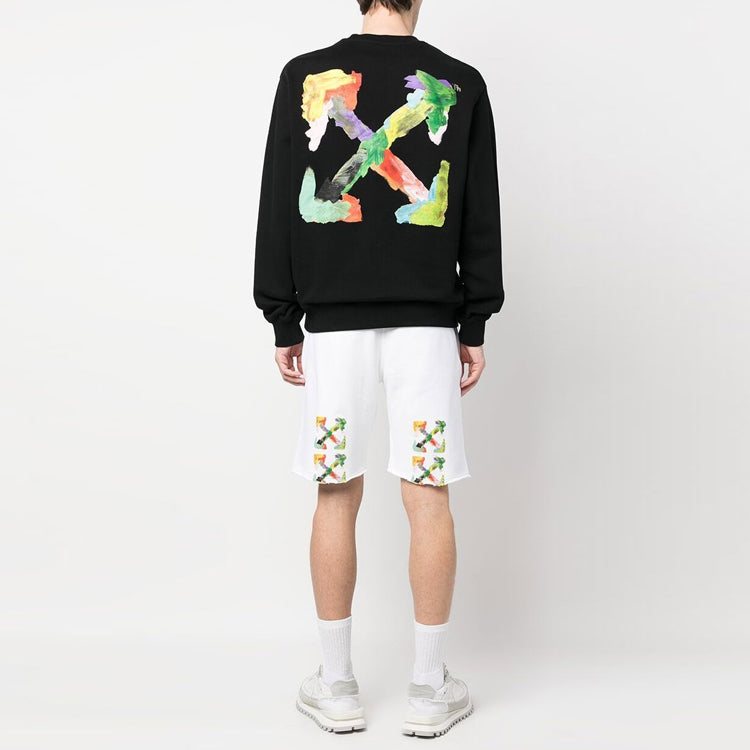 Off-White Brush Arrows Raw-Cut Shorts 'White' OMCI006S23FLE0020184