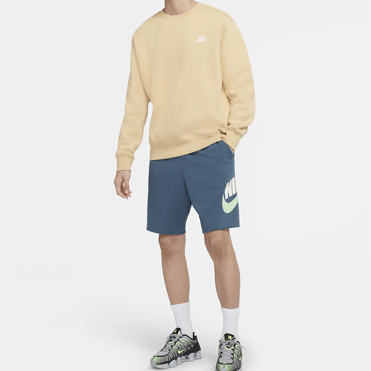 Nike Alphabet Logo Printing Drawstring Sports Shorts Blue AR2376-058