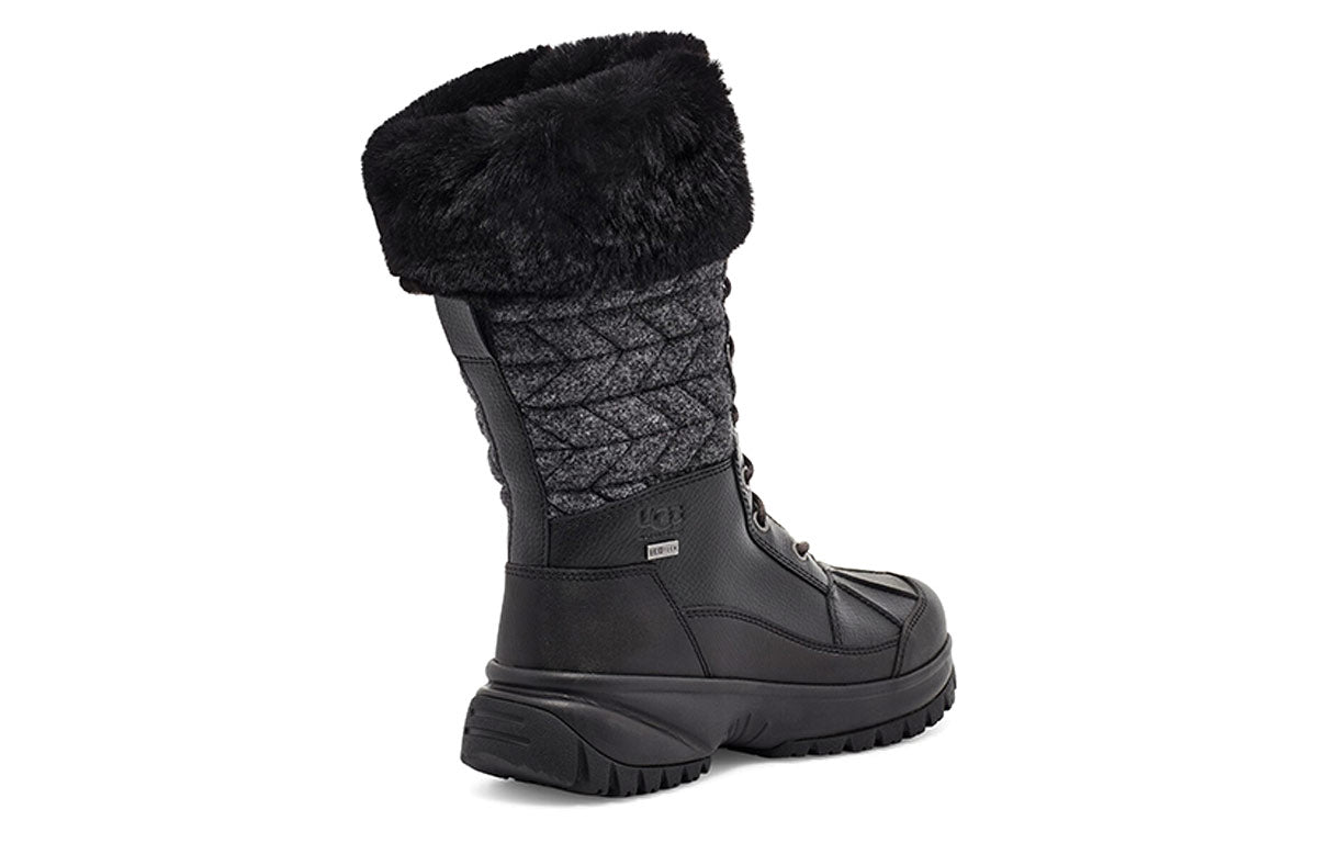 (WMNS) UGG Yose Tall Quilt Snow Boots Black 1116230-BLK