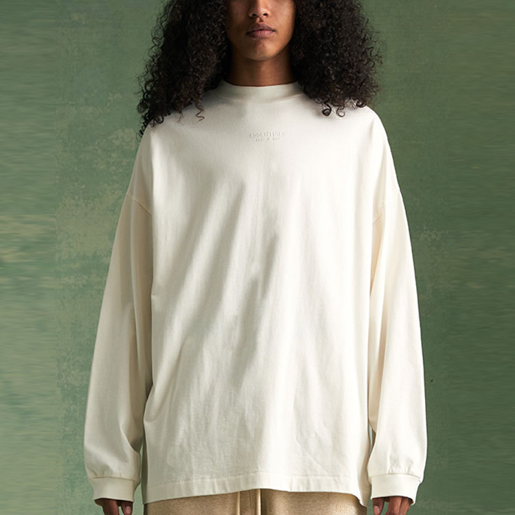 Fear of God Essentials FW23 Long Sleeve Tee 'Cloud Dancer' 125BT232011F