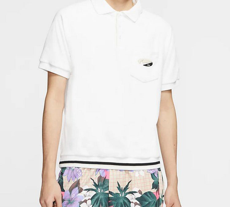 Nike SB Skateboard Short Sleeve Polo Shirt White CI7190-100