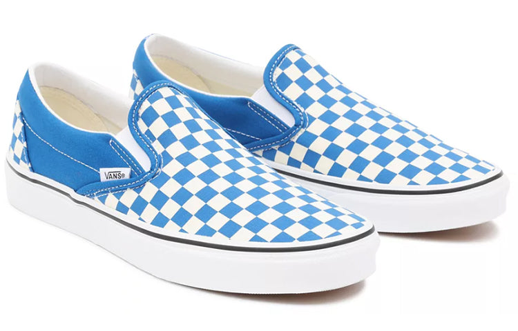 Vans Checkerboard Classic Slip-on Shoes Blue/White VN0A5AO862C