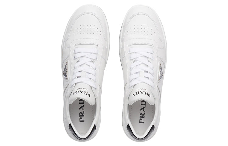 (WMNS) PRADA Downtown Perforated Leather Sneakers 'White Black' 1E792M_3LJ6_F0964_F_030
