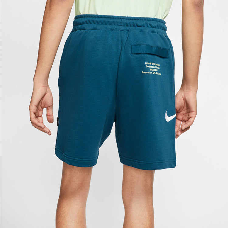 Nike SWOOSH FRENCH TERRY Shorts Blue Green Bluegreen CJ4882-499
