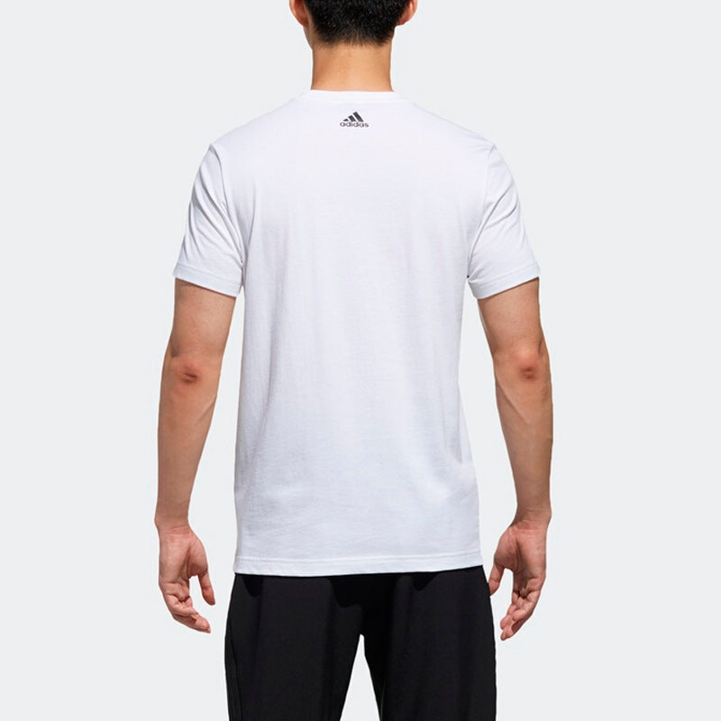 adidas Ss Key City Logo Printing Sports Short Sleeve White DX0641
