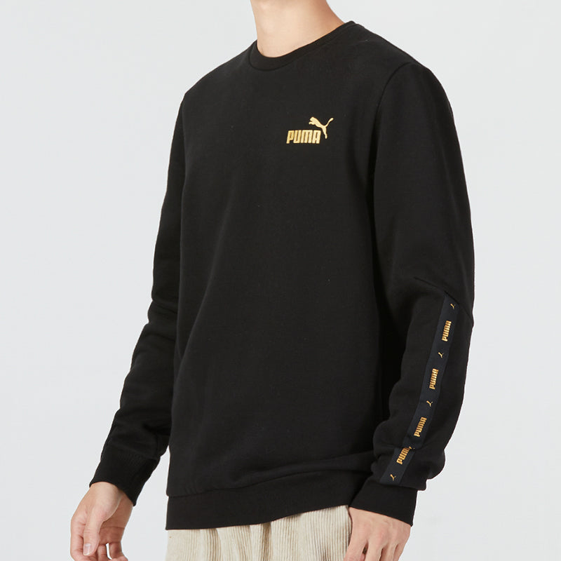 PUMA Ess Metallic Logo Sweater 'Black' 674346-01