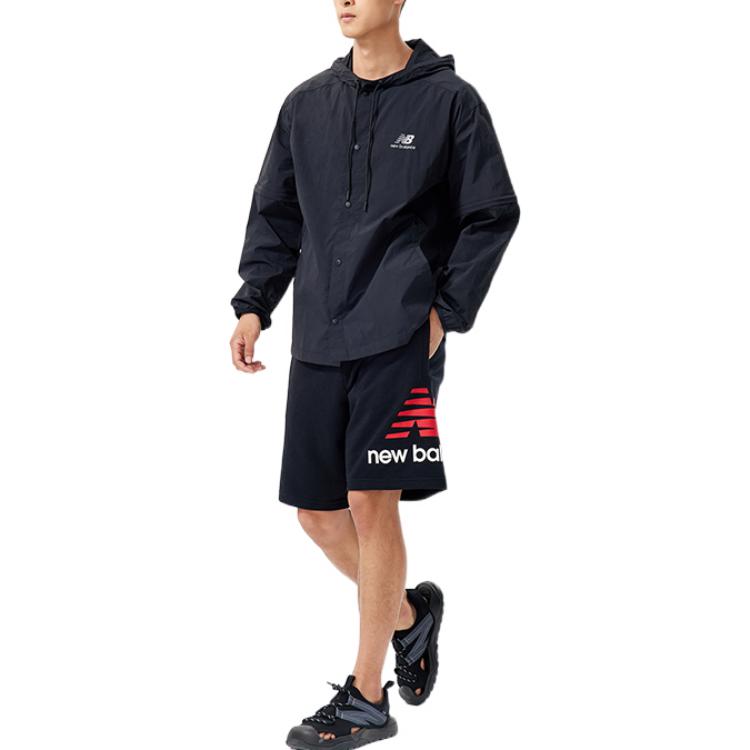 New Balance Logo Print Casual Jacket Asia Sizing 'Black' AMJ22368-BK