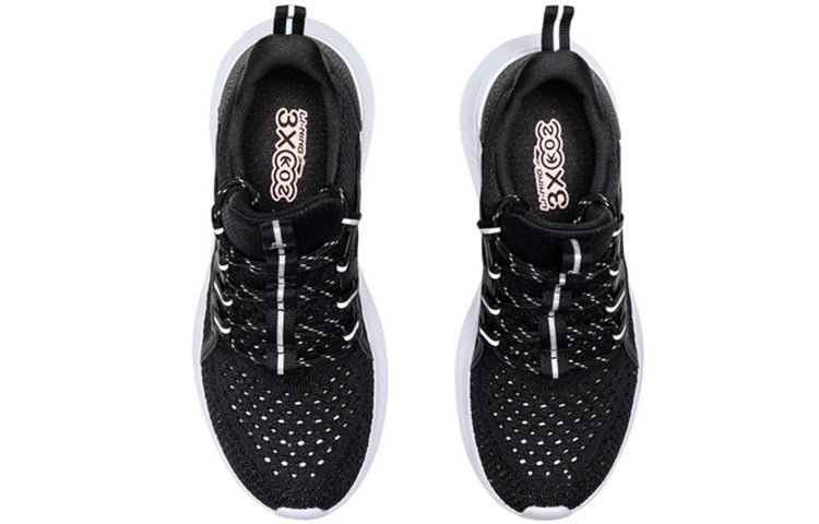 (WMNS) Li-Ning Eazgo 'Black White Orange' AREQ004-4